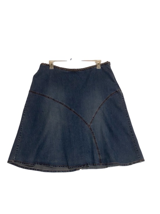 Faded Glory Dresses & Skirts - Stretch Denim Paneled A-line Flared Skirt 18W Blue